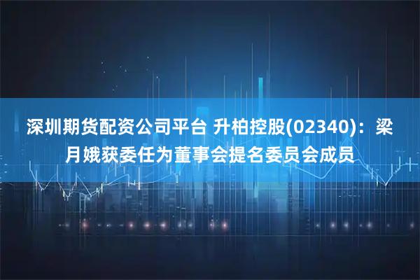 深圳期货配资公司平台 升柏控股(02340)：梁月娥获委任为董事会提名委员会成员